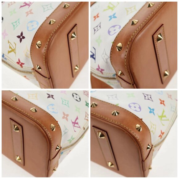 LOUIS VUITTON Monogram Multicolor Alma Hand Bag White M92647 LV Auth 133443V - Picture 14 of 16